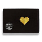 Macon & Lesquoy - Hand embroidered brooch - Golden Heart