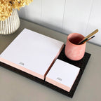 Wms&Co. Classic Edged Pads: Blush, 3 sizes: Small Square