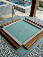 Peace Love Mahjong - Mahjong Racks + Pushers (Set of 4) | Aqua