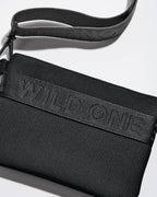Wild One - Recycled Knit Eco Cross Body Treat Pouch: Black