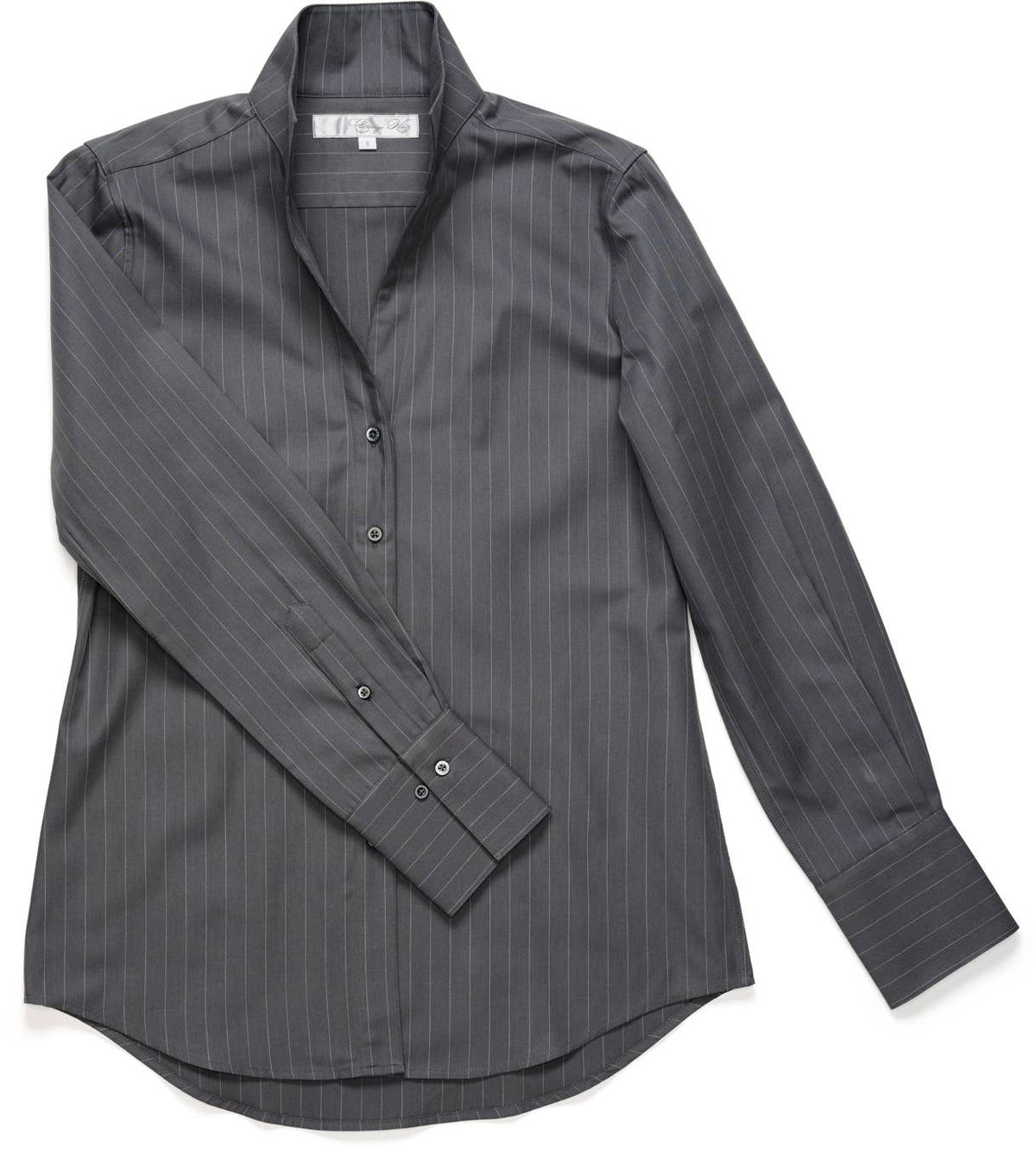 Claridge + King - The League Shirt in Gray Pinstripe