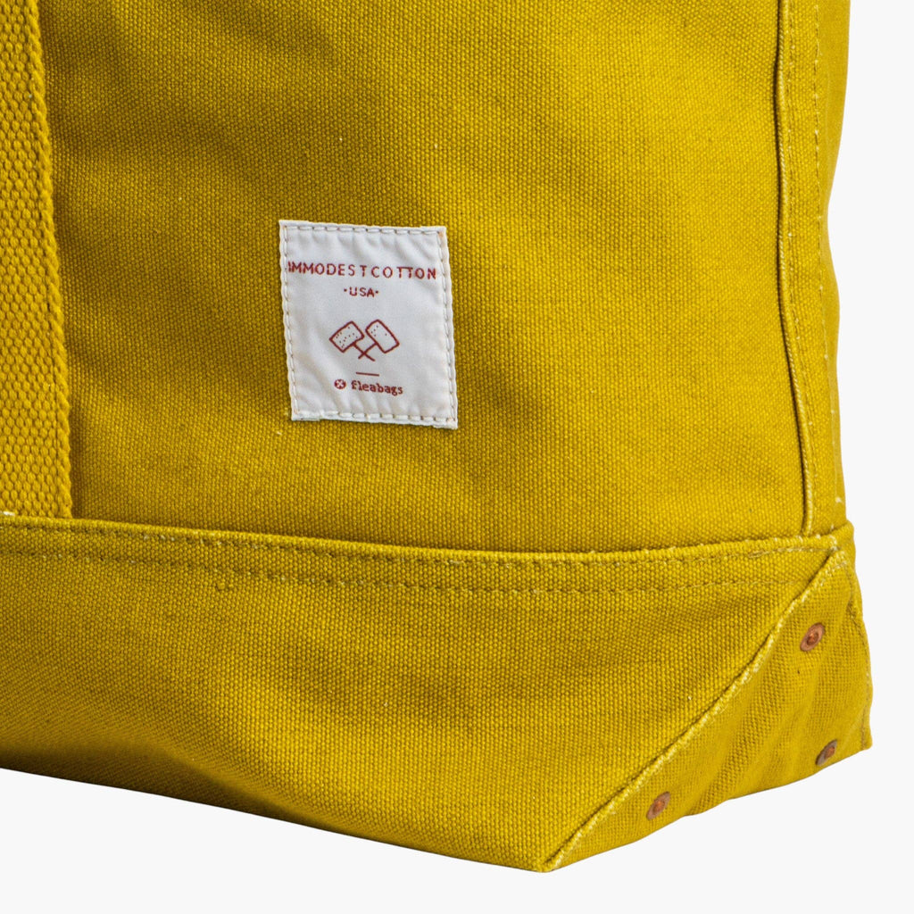 IMMODEST COTTON - Large East West Tote | Chartreuse