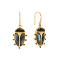Capucine De Wulf Scarab Petite Drop Earrings - Blue Labradorite