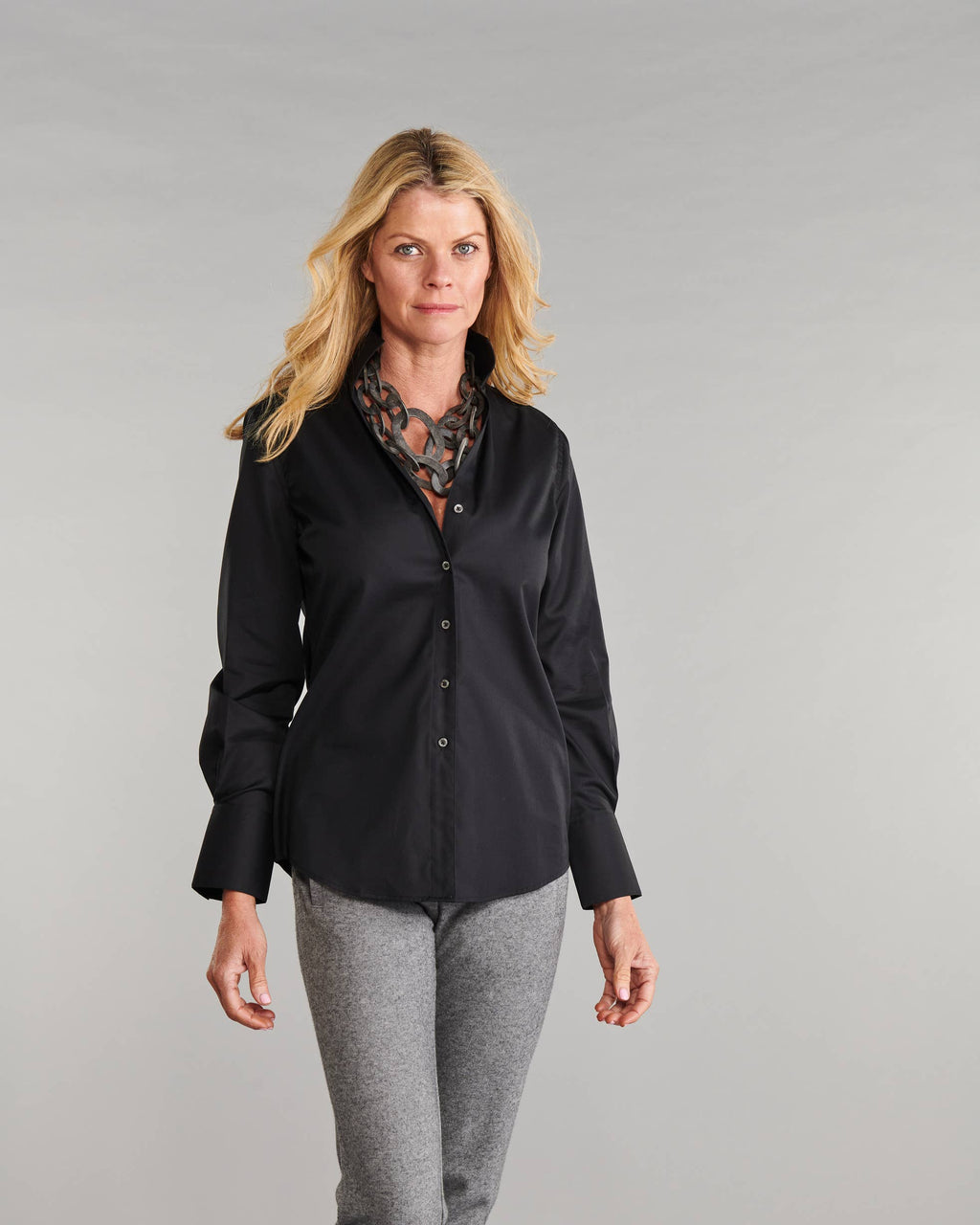 Claridge + King - The League Shirt in Pitch Black