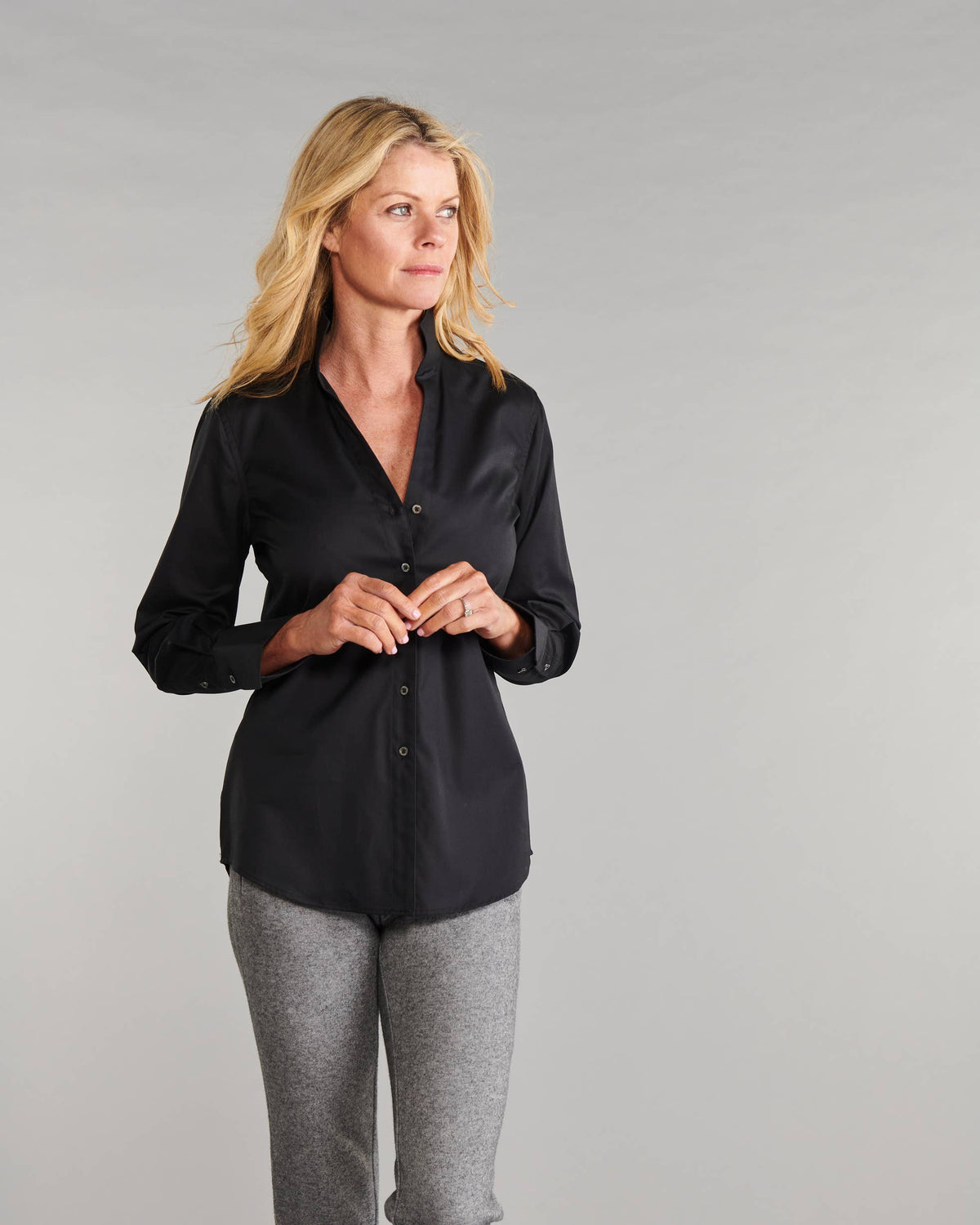 Claridge + King - The League Shirt in Pitch Black