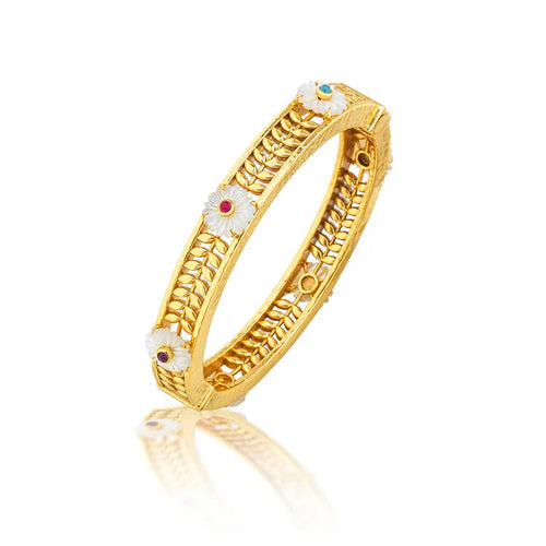 Capucine De Wulf Villandry Fleur Vine Hinged Bangle - Multi