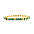 Capucine De Wulf Berry Gem Petite Hinged Bangle  - Malachite