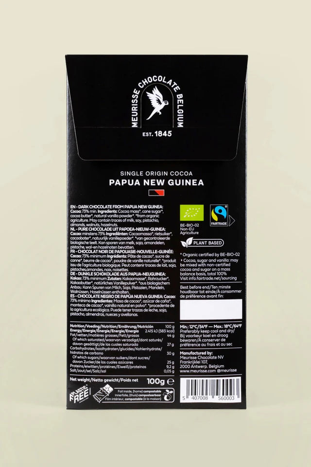 Meurisse Chocolate Tablet | Dark Chocolate from Papua New Guinea