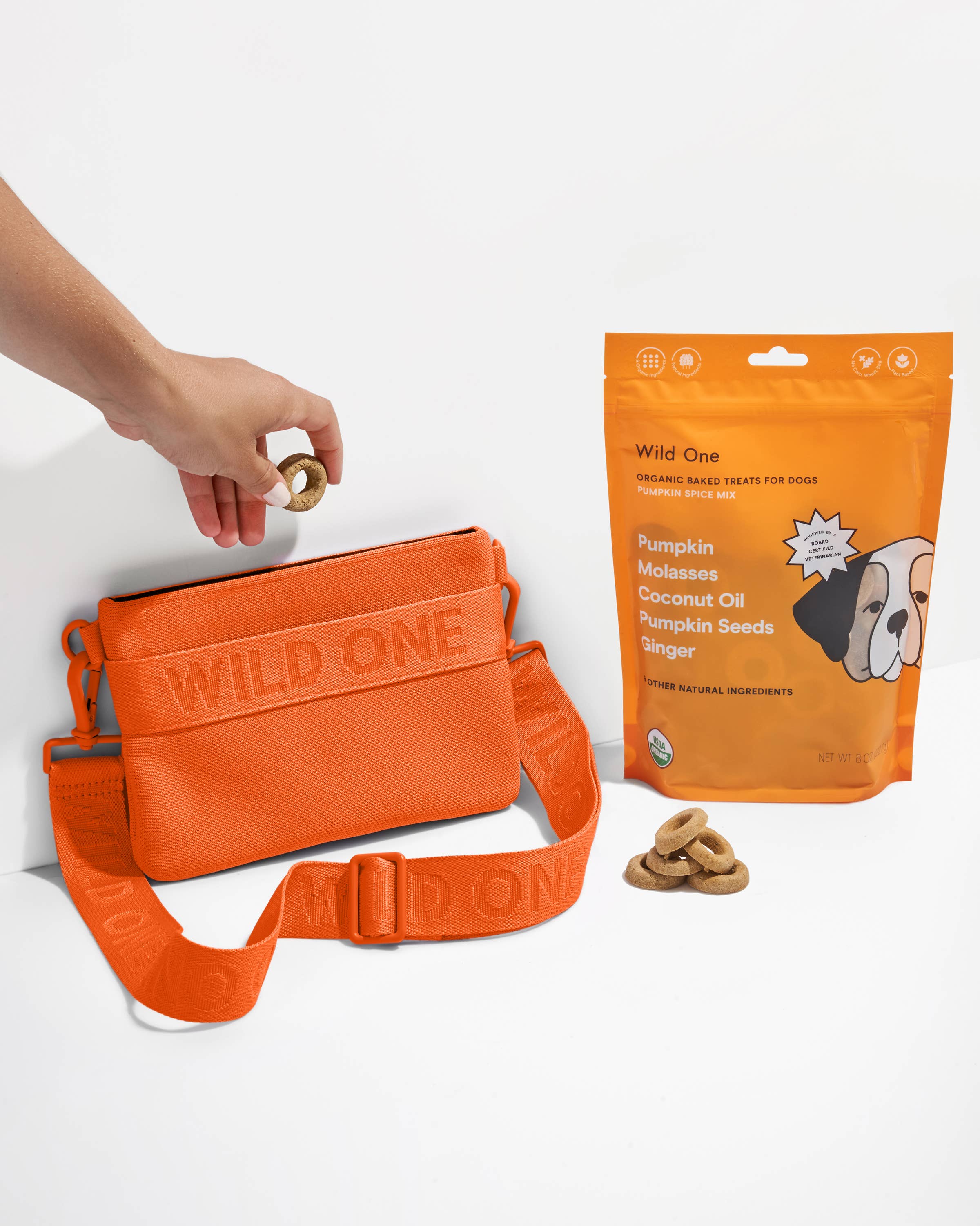 Wild One - Recycled Knit Eco Cross Body Treat Pouch: Spruce