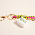 Mahjong Dragon Tile Cord Keychain Bag Charm: Multi