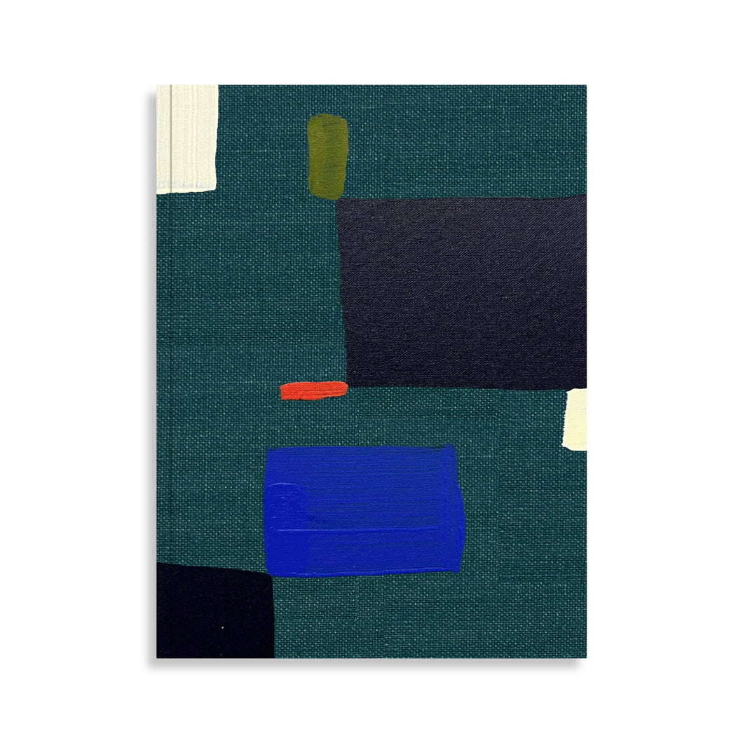 Moglea - Green Square Softcover Medium A5 Notebook: Ruled Pages