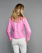 Claridge + King - The Crop Shirt in Lipstick Pink: M