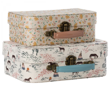 Load image into Gallery viewer, Maileg Suitcases with Fabric - 2pc set
