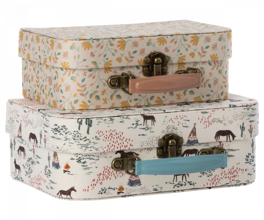 Maileg Suitcases with Fabric - 2pc set