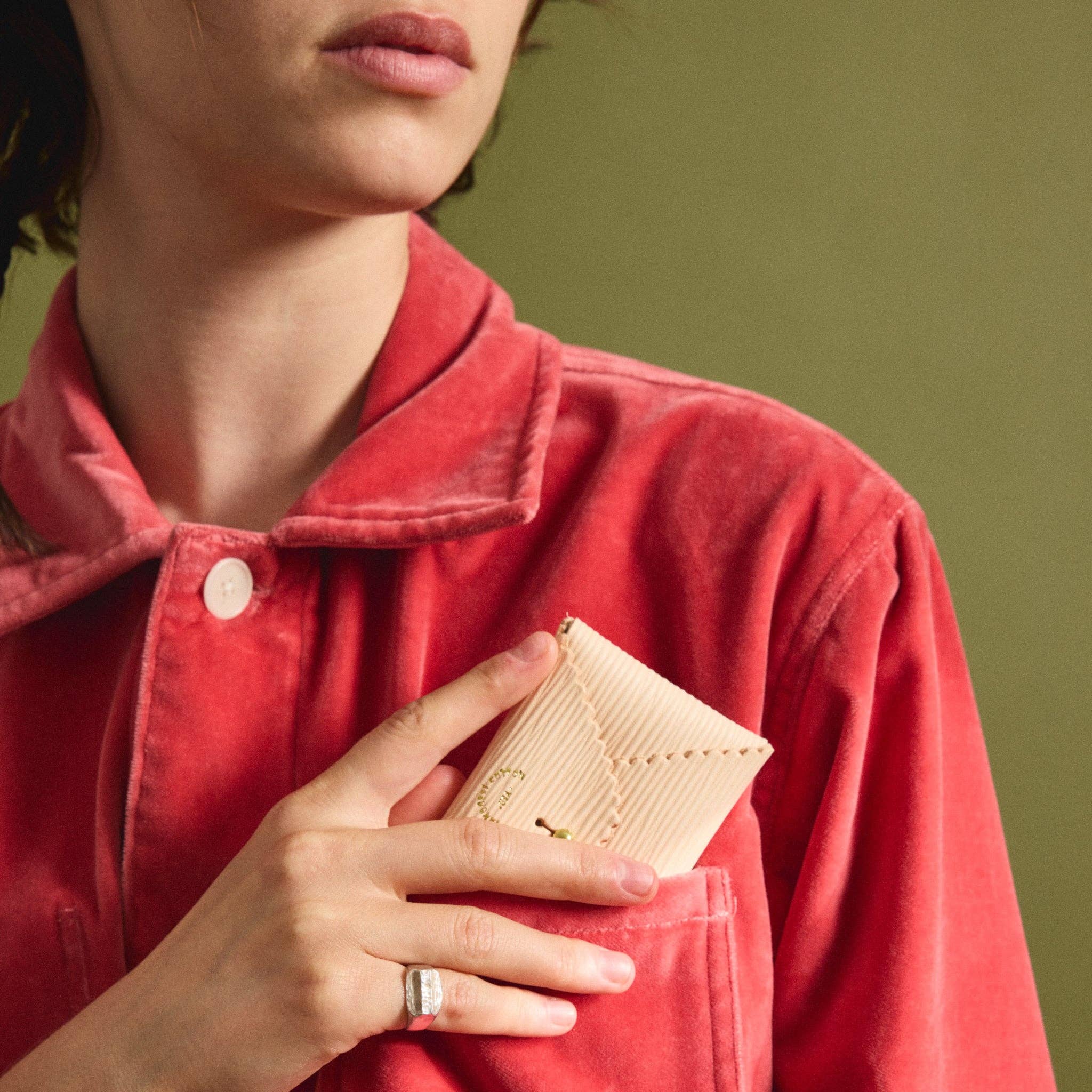 IMMODEST COTTON - Scallop Wallet | Undyed Epi