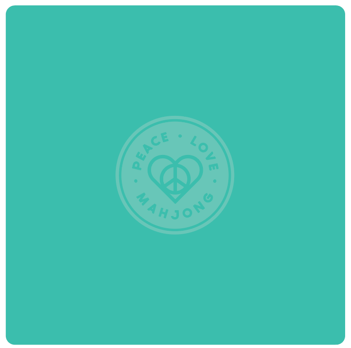 Peace Love Mahjong - OG Mat | Teal