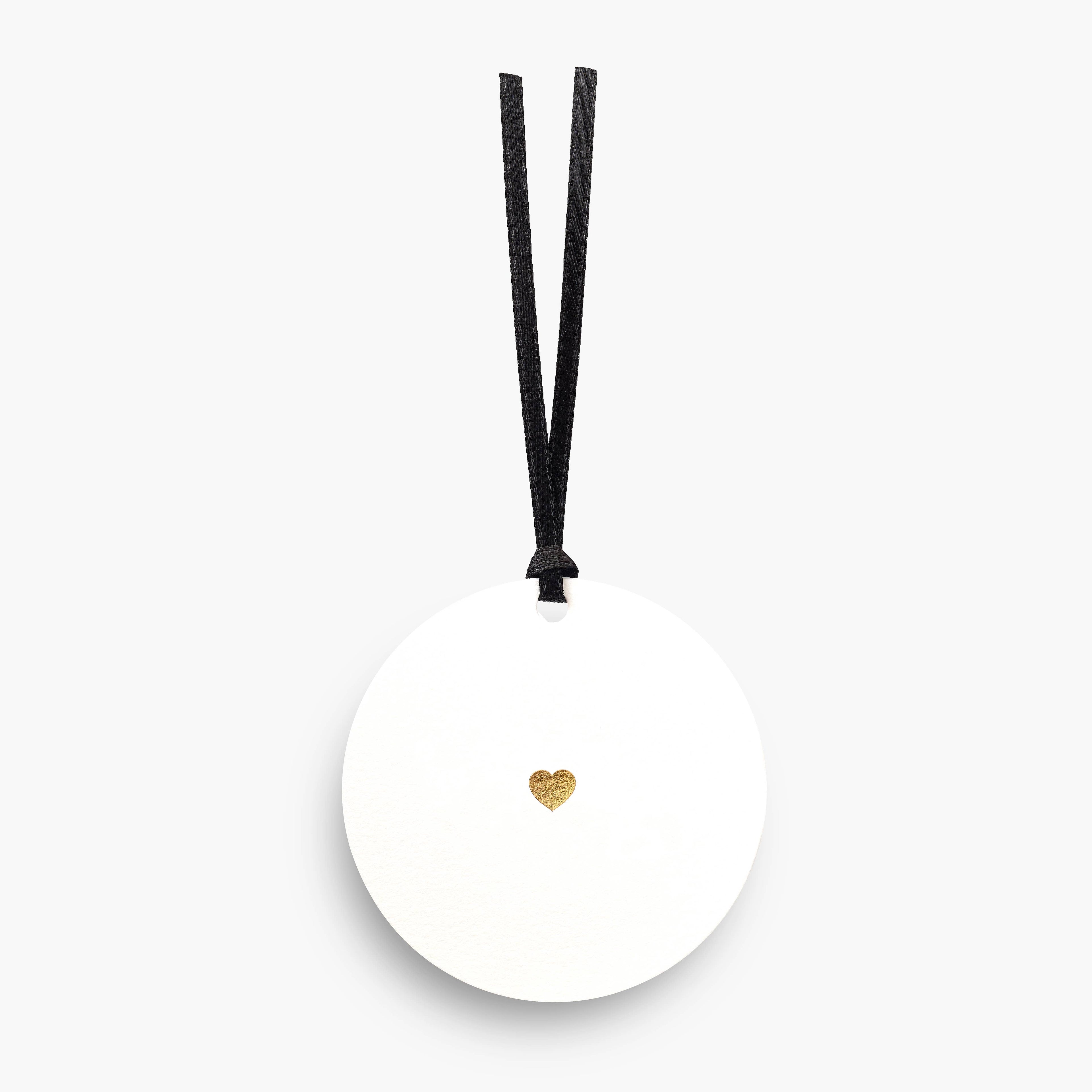 Souvenir Stationery - Heart Gold Foil - Gift Tag
