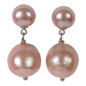 The Kate Earring Pink + Silver