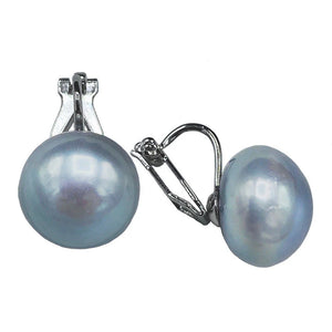 Freshwater Pearl Clip On - Gray