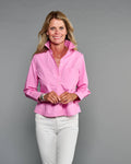 Claridge + King - The Crop Shirt in Lipstick Pink: M