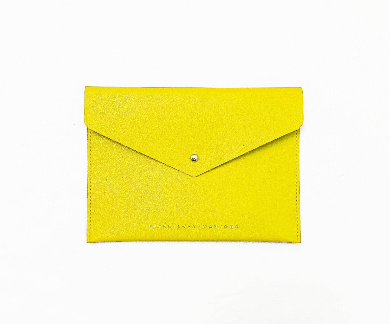 Peace Love Mahjong - Card Clutch: Large | Dusty Rose
