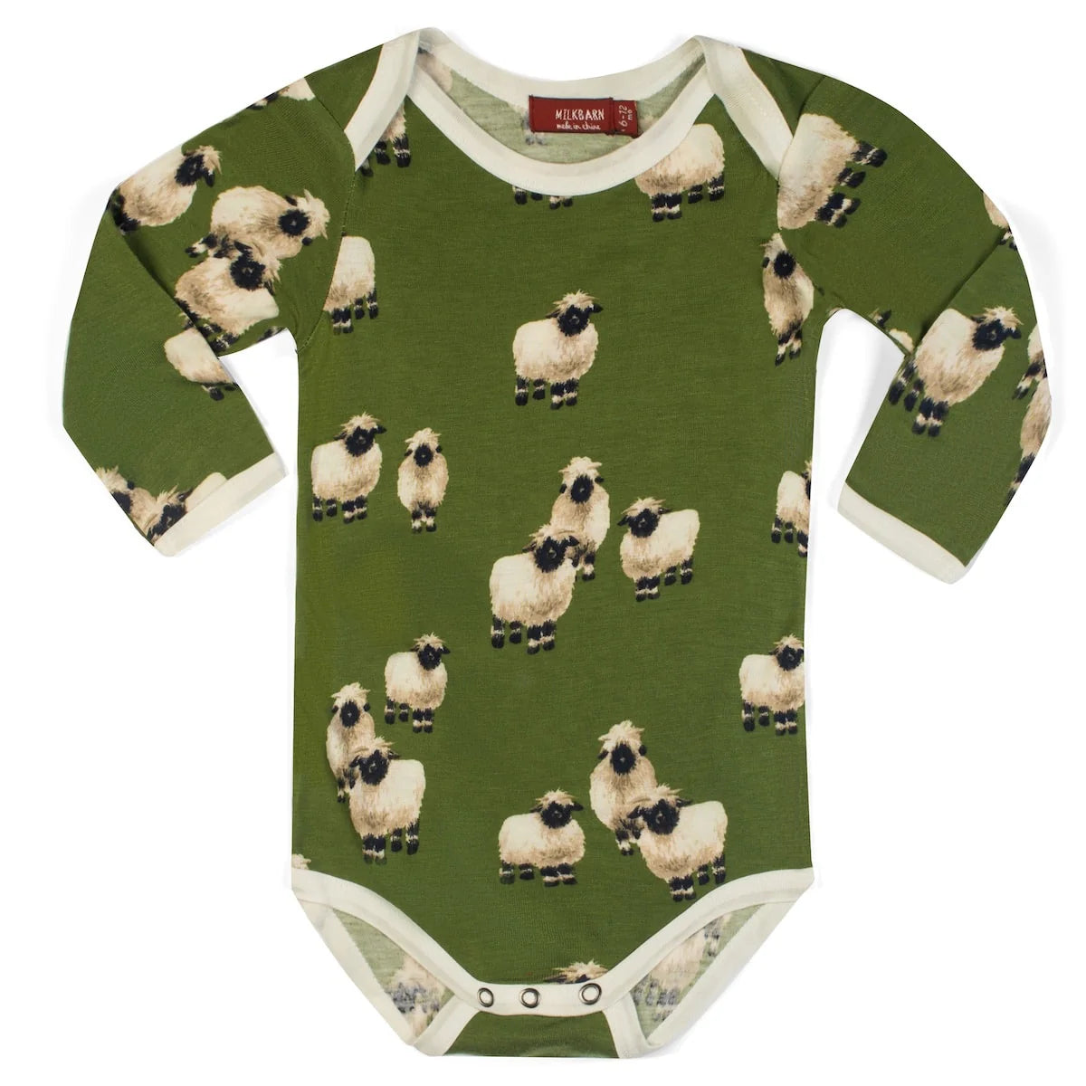 Milkbarn Bamboo Long Sleeve One Piece | Valais Sheep