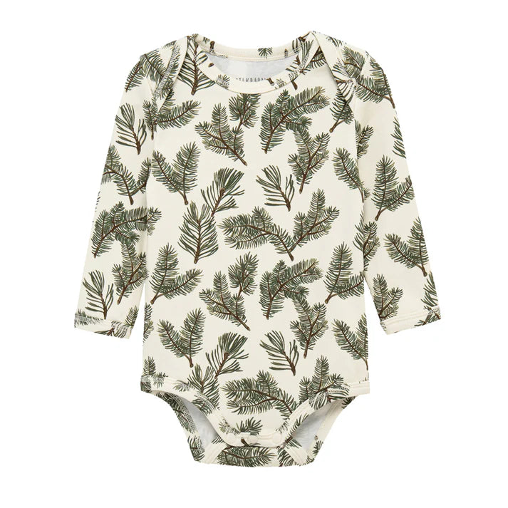 Milkbarn Bamboo Long Sleeve One Piece | Pine
