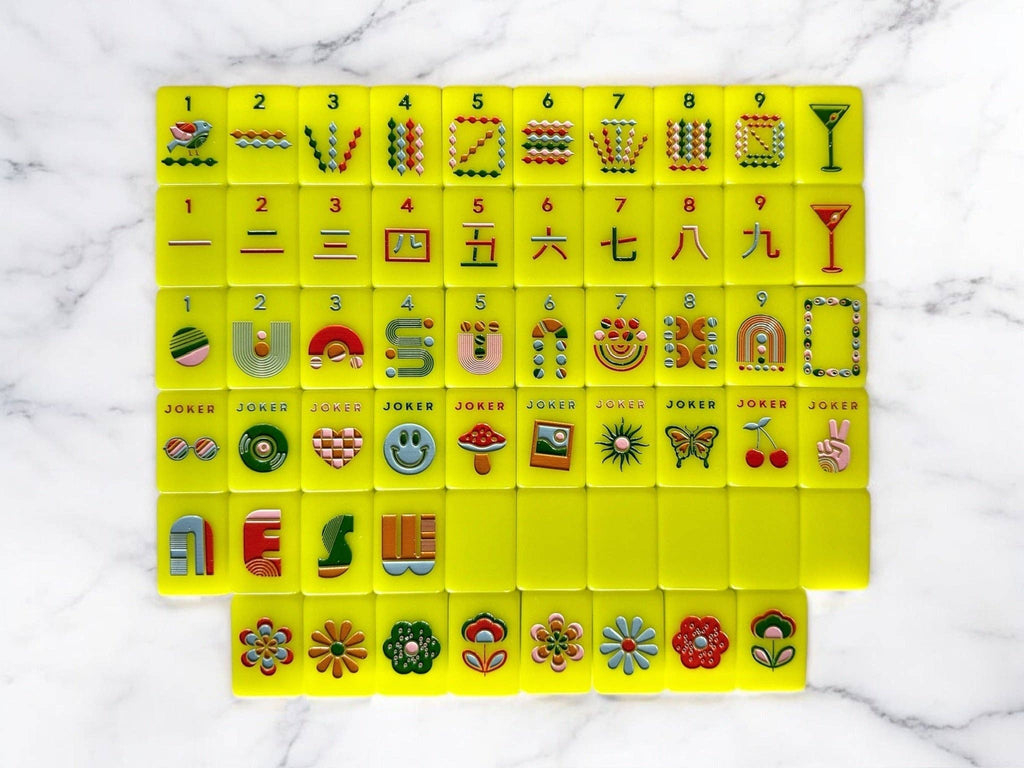 Peace Love Mahjong - Mod Tiles  | Chartreuse
