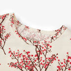 Milkbarn Cotton Stretch two-piece Pajama Set | Winterberry