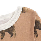 Milkbarn Organic Cotton Zipper Pajama | Alpaca