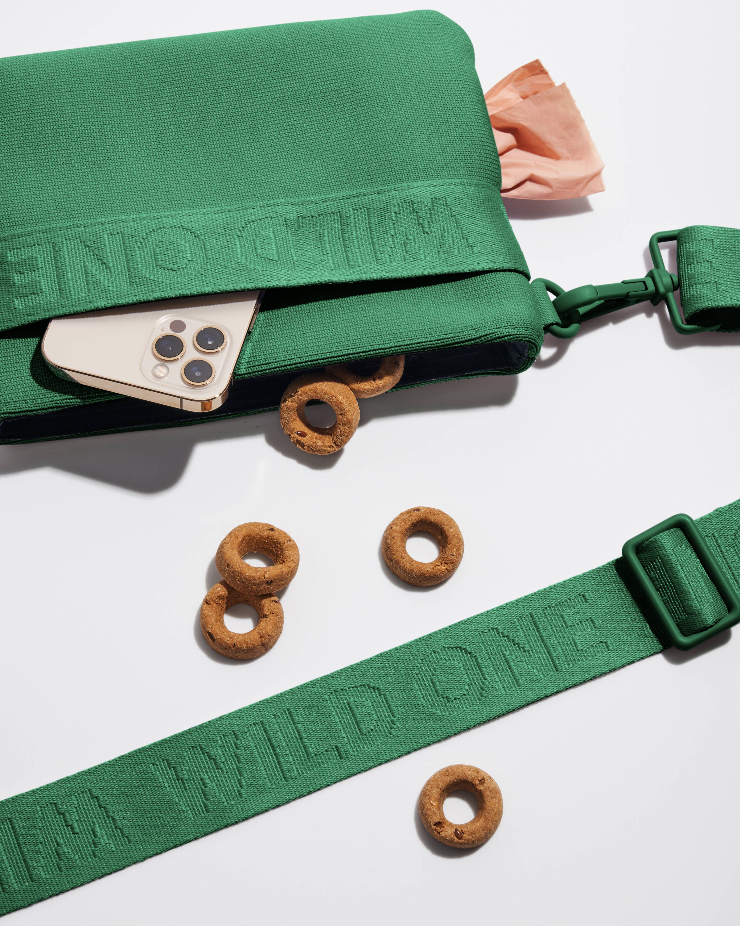 Wild One - Recycled Knit Eco Cross Body Treat Pouch: Spruce