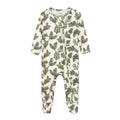 Milkbarn Organic Cotton Zipper Footed Romper | Pine