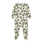 Milkbarn Organic Cotton Zipper Footed Romper | Pine