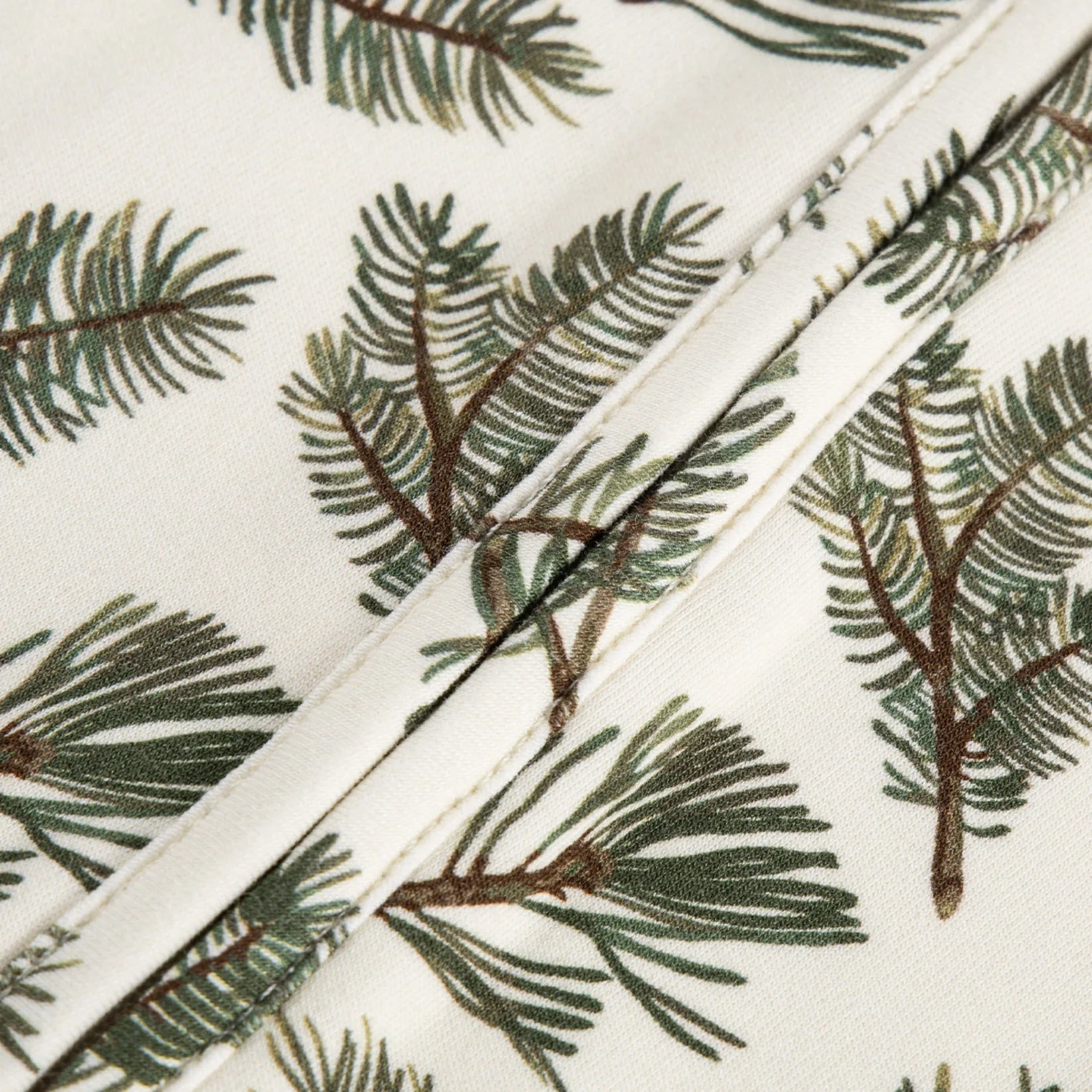 Milkbarn Organic Cotton Zipper Footed Romper | Pine