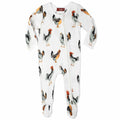 Milkbarn Organic Cotton Zipper Footed Romper | Chicken