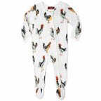Milkbarn Organic Cotton Zipper Footed Romper | Chicken