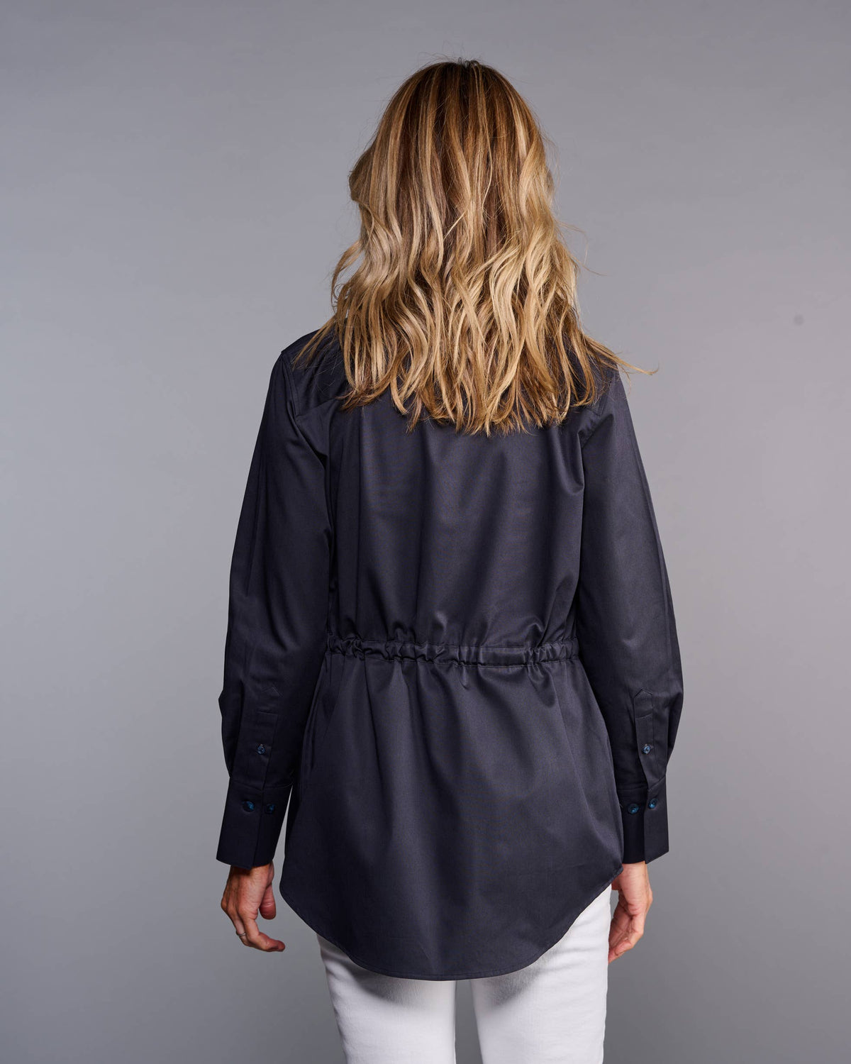Claridge + King - The Four Pocket Shacket in Midnight Blue