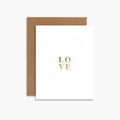 Souvenir Stationery - LOVE Gold Foil Anniversary Valentine's Day - Greeting Card