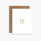 Souvenir Stationery - LOVE Gold Foil Anniversary Valentine's Day - Greeting Card