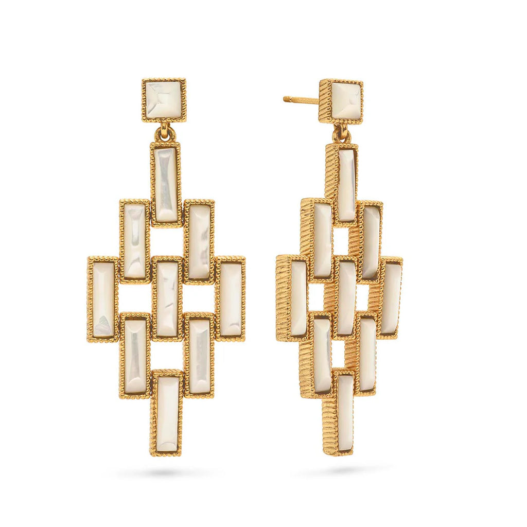 Capucine De Wulf Pathway Post Drop Earrings - Mother of Pearl