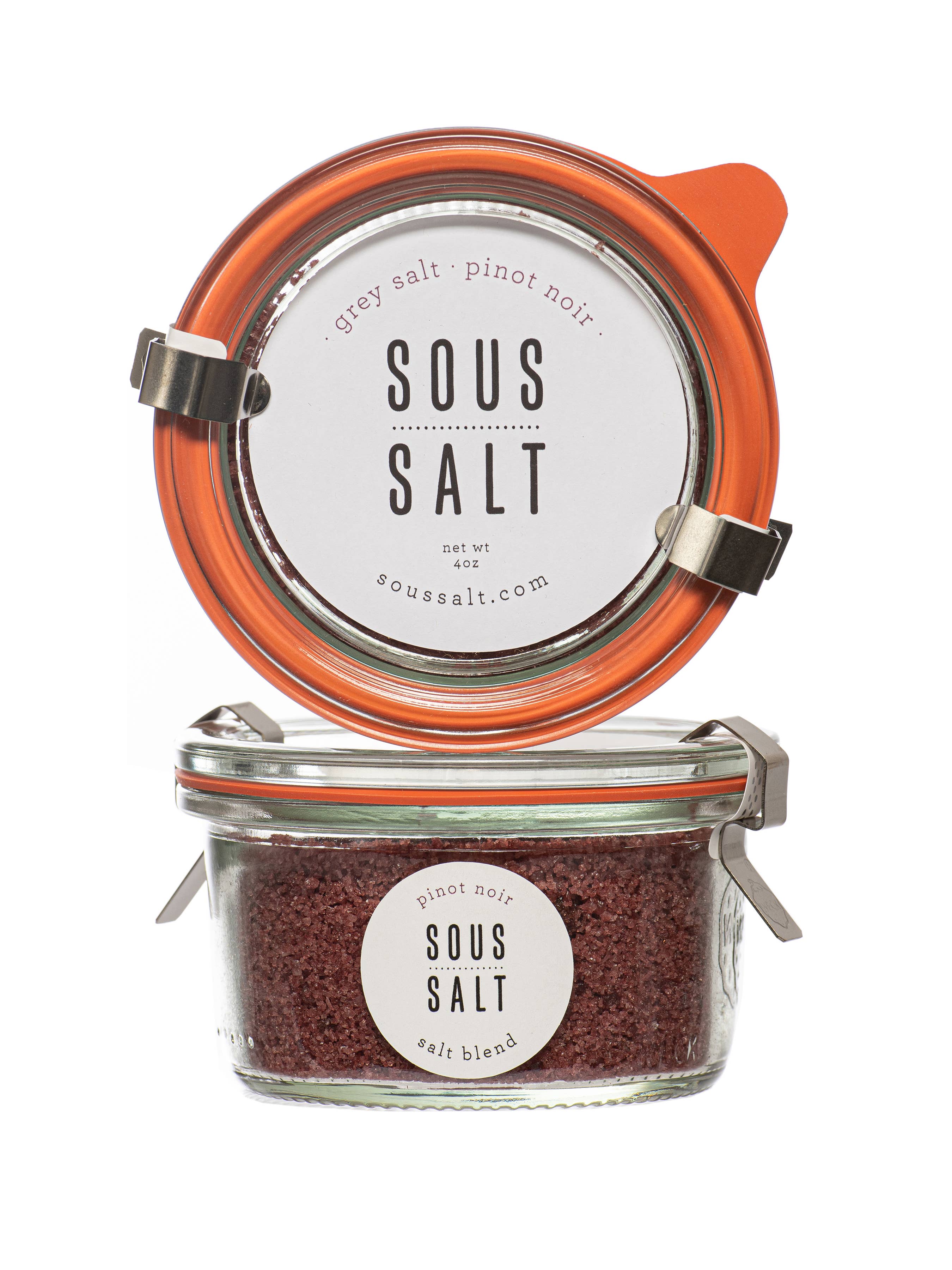 Sous Salt - Grey Salt Pinot Noir Glass Jar: 4oz