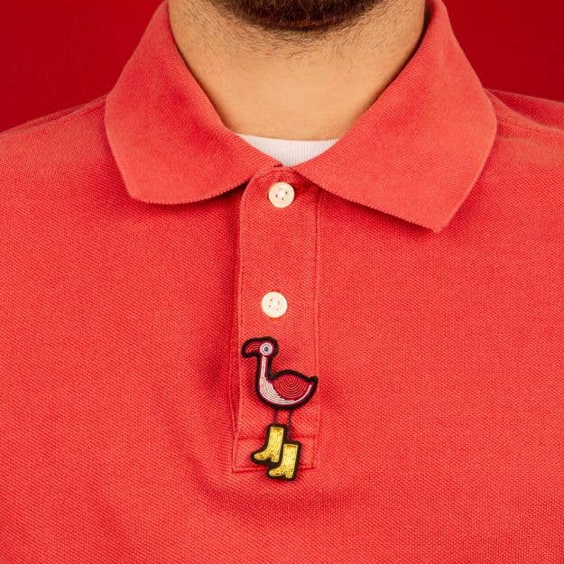 Macon & Lesquoy - Brooch - Guardian Flamingo