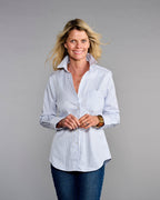 Claridge + King - The 4.0 Shirt in Lovely Blue Stripe: XL