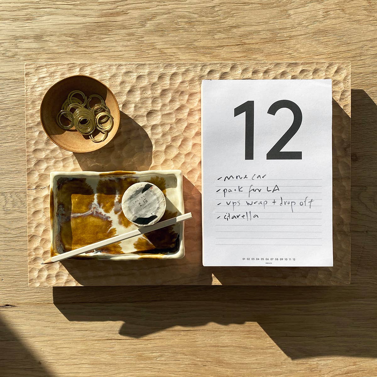 Wms&Co. Daily Calendar Pad: Blush