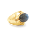 Capucine De Wulf Cleopatra Oval Ring - Gold/Blue Labradorite