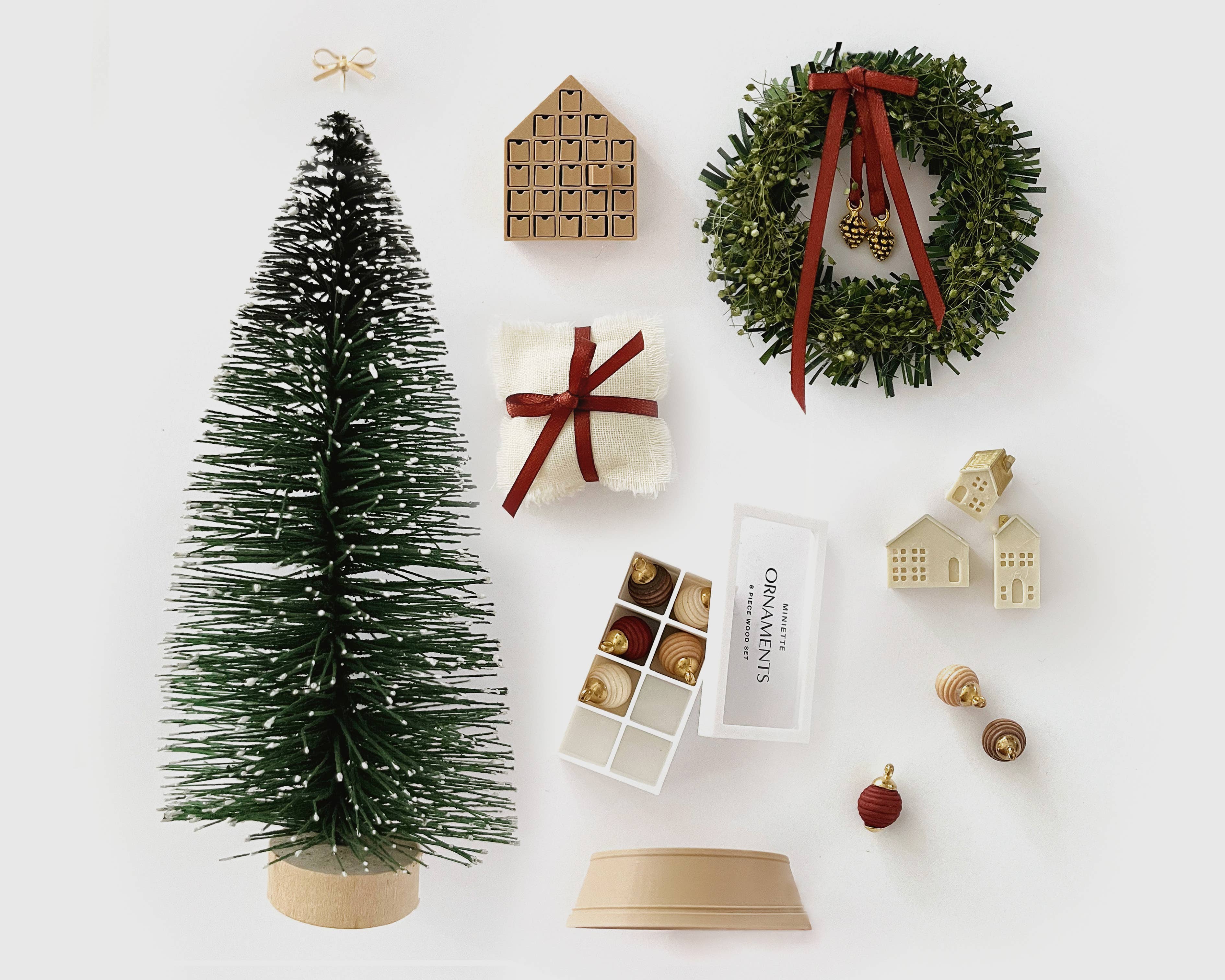 Miniette - Mini & Bright Holiday Set: Festive Miniature Dollhouse Decor