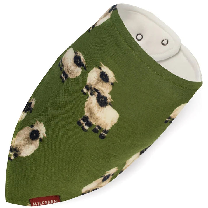 Milkbarn Bamboo Three-Layer Kerchief Bib | Valais Sheep