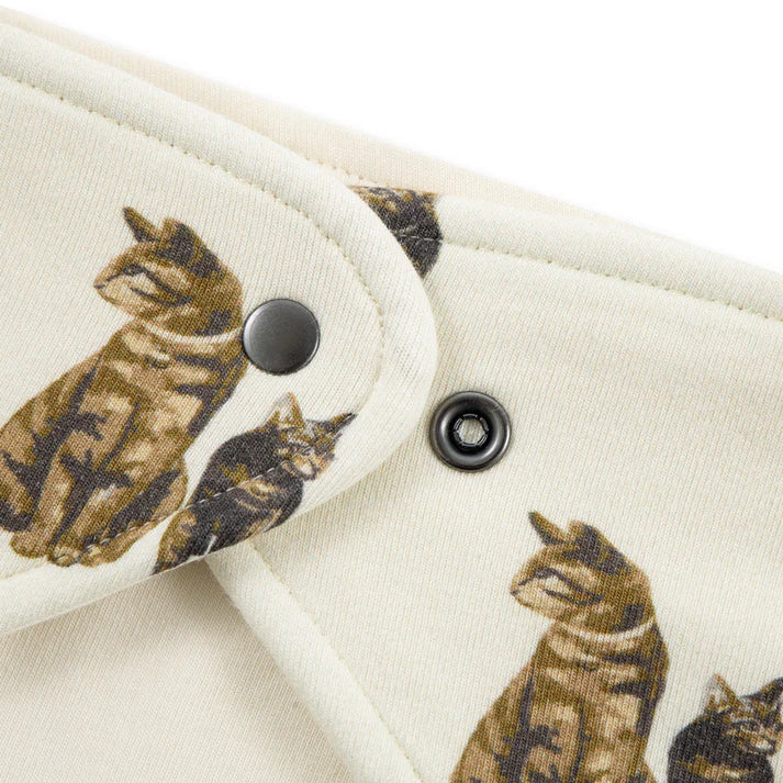 Milkbarn Cotton Stretch Kerchief Bib | Cat