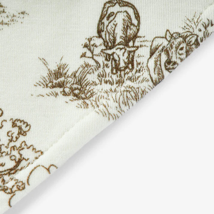 Milkbarn Organic Cotton Three-Layer Kerchief Bib | Country Toile