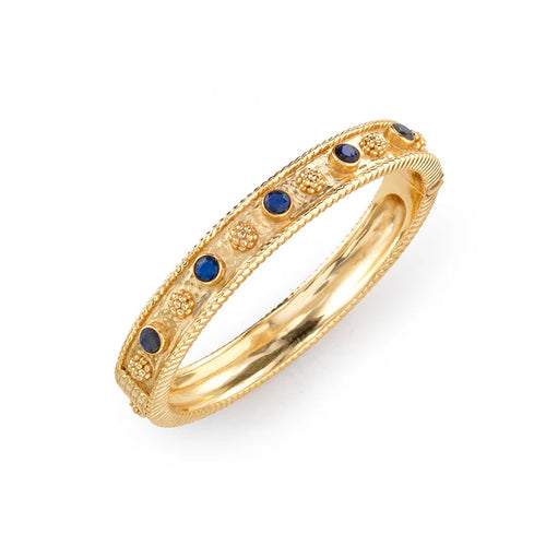 Capucine De Wulf Berry Gem Classic Hinged Bangle - Blue